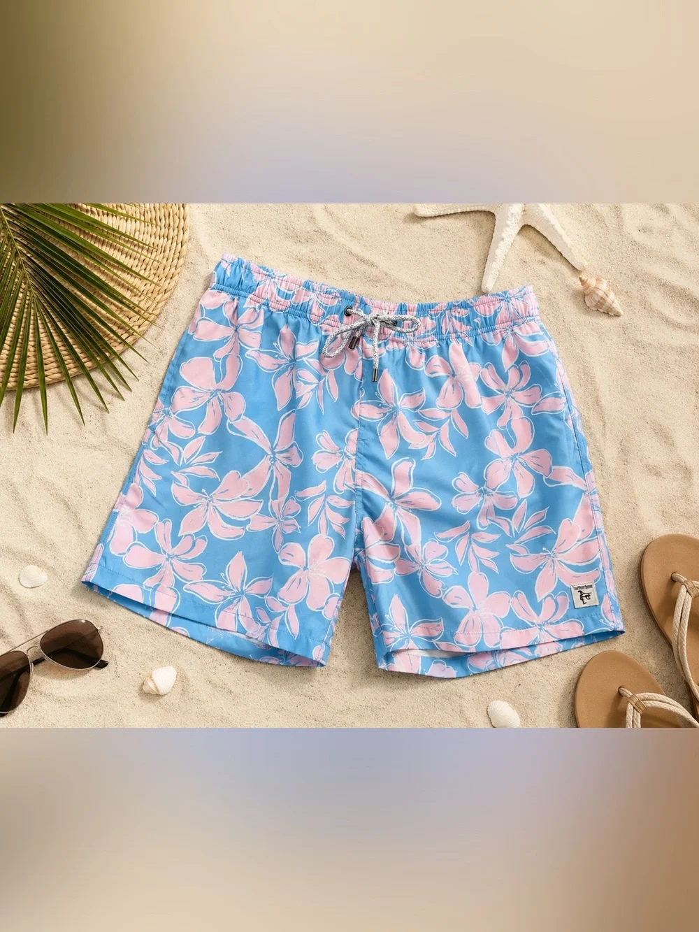 NWT Endless Summer Floral Volley Swim Trunks Medium Quick Dry Water Repellent